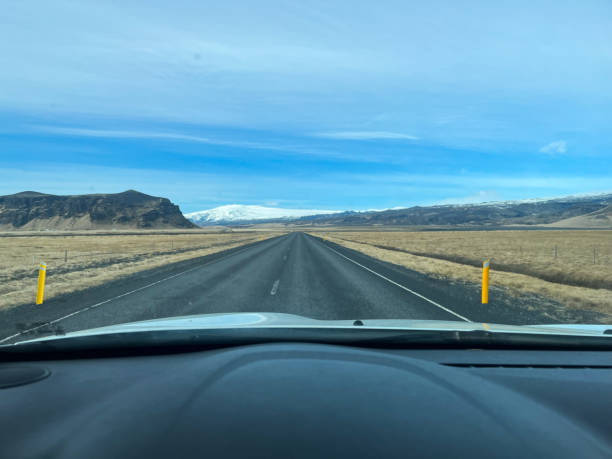 istock Iceland's lighthouse and desert roads, endless rocky fields 2155731599