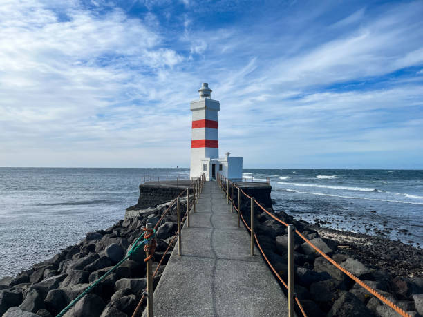 istock Iceland's lighthouse and desert roads, endless rocky fields 2155731657
