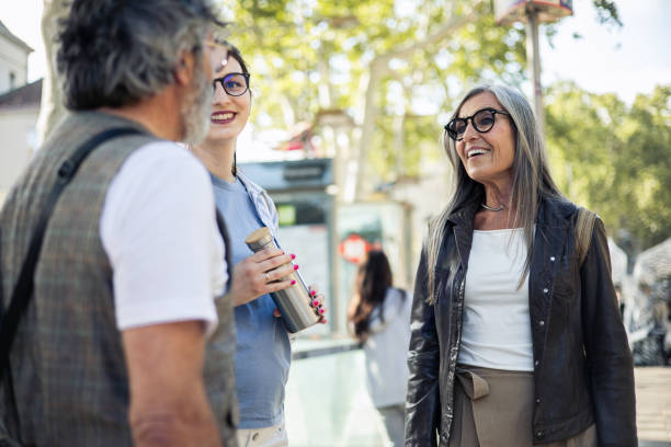 istock Happy tourist enjoying vacation together 2155743724