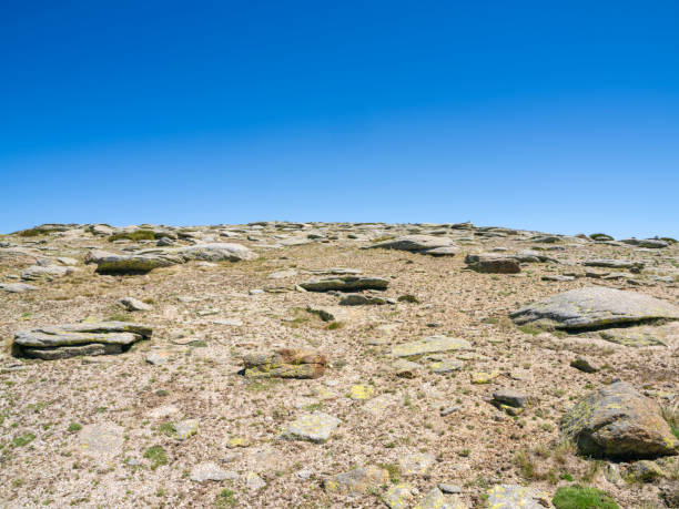 Curved horizon on top of mountain