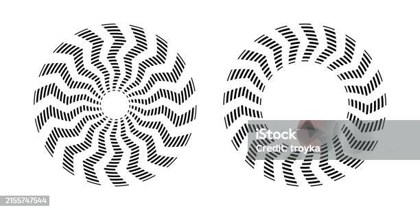 Circular Rotating Design Elements Set Stock Illustration - Download ...