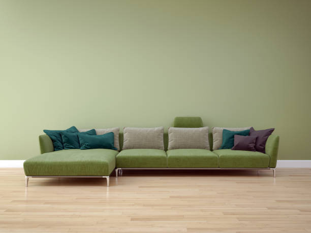 istock Large luxury modern bright interiors Living room mockup illustration 3D rendering image 2155754506