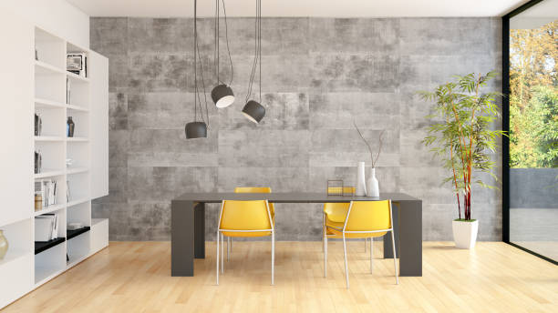 istock Large luxury modern bright interiors Living room mockup illustration 3D rendering image 2155756485
