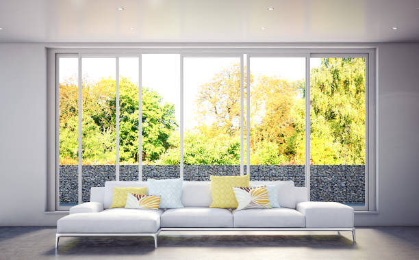 istock Large luxury modern bright interiors Living room mockup illustration 3D rendering image 2155757470