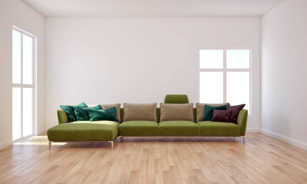 istock Large luxury modern bright interiors Living room mockup illustration 3D rendering image 2155757604