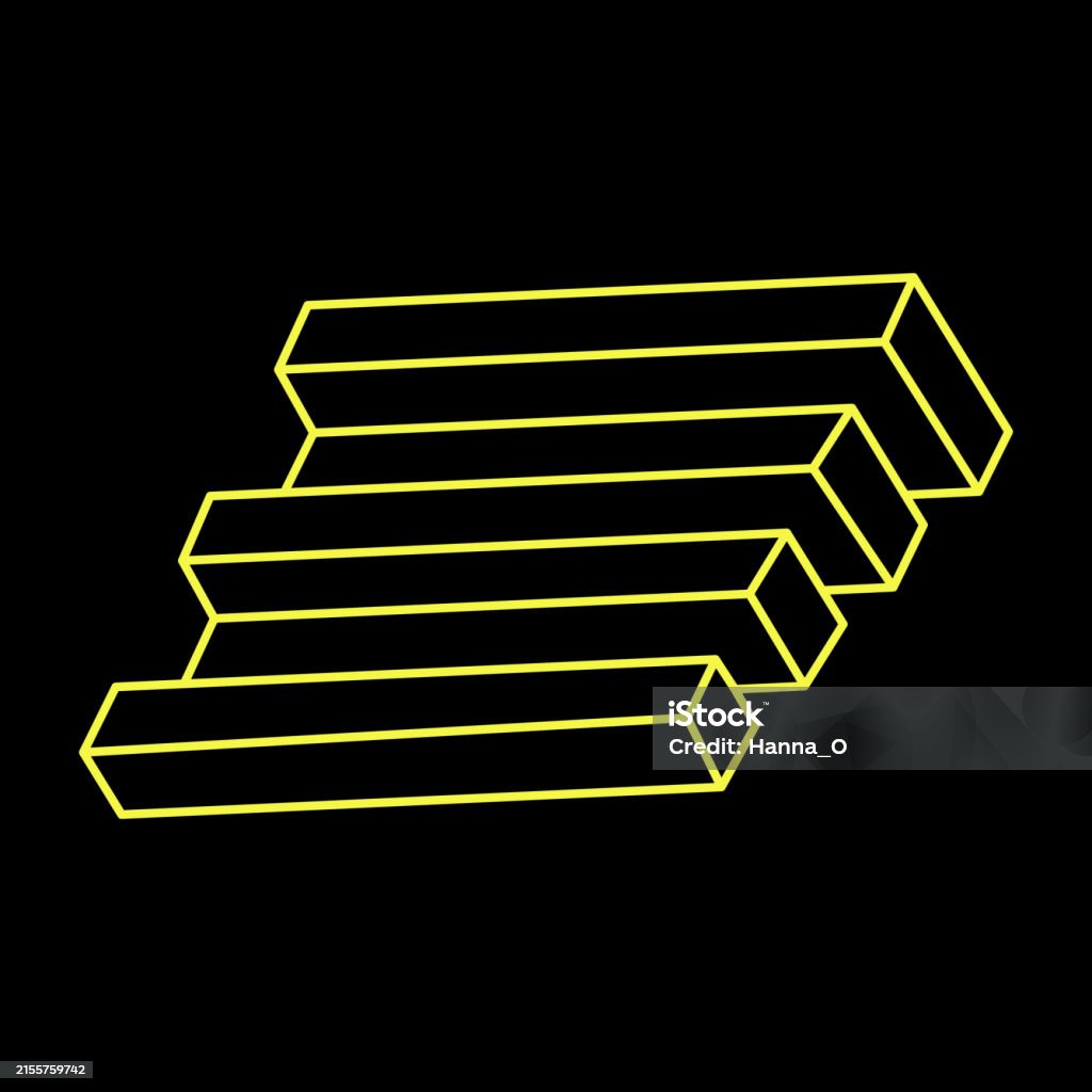 Objects Line Photography Impossible Objects Line Geometric Shape Optical Illusion Figure Stock ...