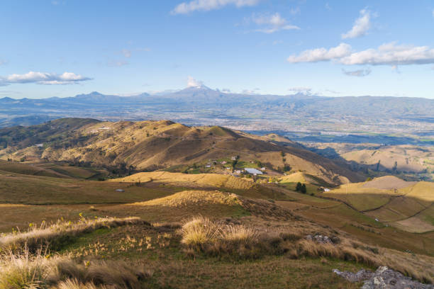 istock Landscape from the heights, with hills and the bright sun 2155761291