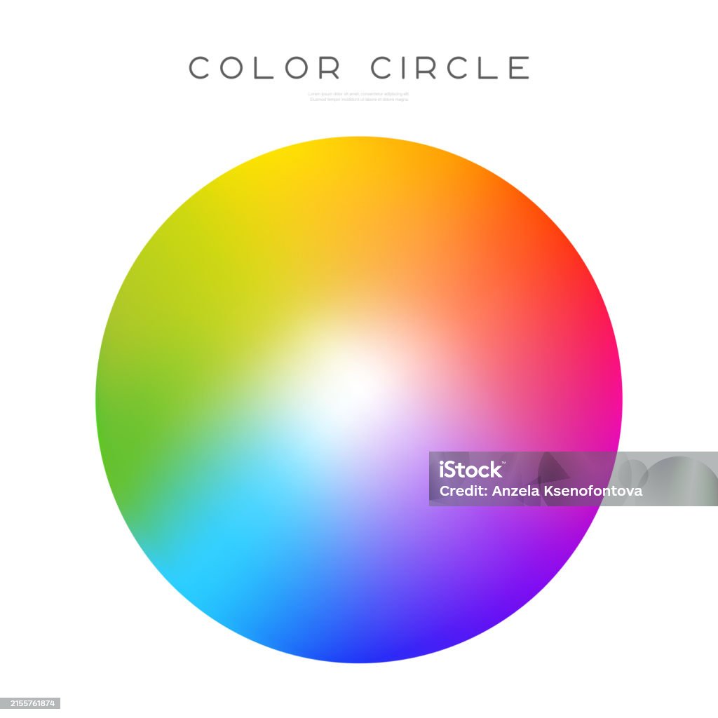 Vector Rgb Color Wheel Or Color Circle Vector Rgb Palette With Rainbow Light ...