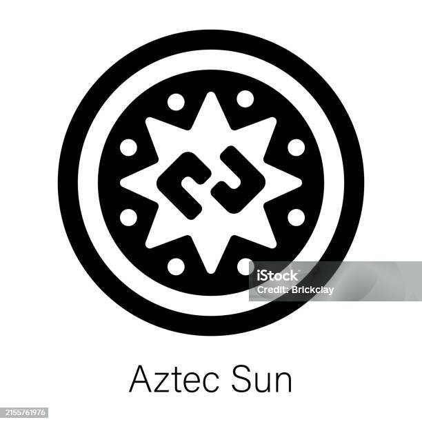 Azrec Sun Table Aztec Sun Stock Illustration - Download Image Now - Ancient, Aztec ...