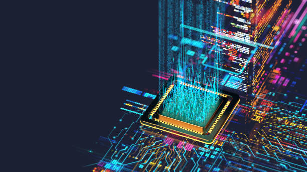 인공 지능, 개념 cpu - 양자 컴퓨팅 - 컴퓨터 그래픽 이미지 뉴스 사진 이미지