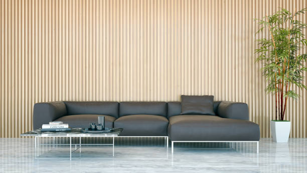 istock Large luxury modern bright interiors Living room mockup illustration 3D rendering image 2155774154
