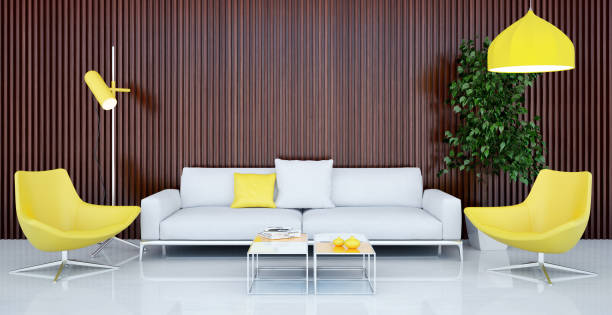 istock Large luxury modern bright interiors Living room mockup illustration 3D rendering image 2155774201