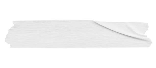 istock White adhesive paper tape isolated on white background 2155774712