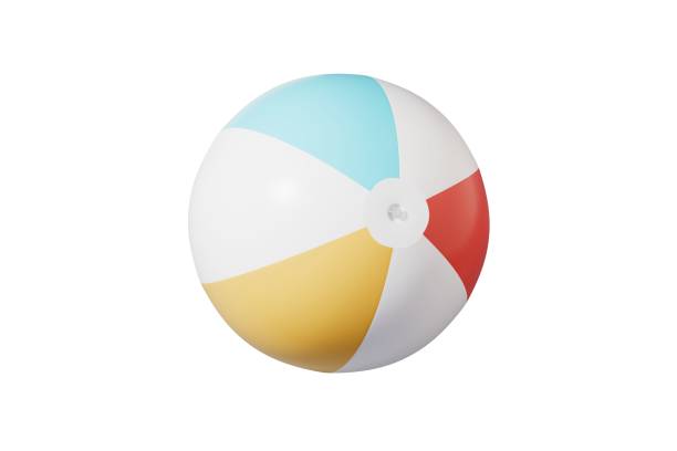 istock Inflatable ball for beach and water games. Beach ball on isolated background. 2155774918