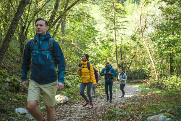 istock Diverse Group of Friends on Forest Hike 2155777909