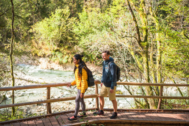 istock Diverse Friends on Nature Trail Hike 2155777944