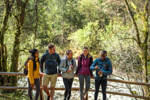 istock Diverse Group of Friends Hiking in Forest 2155777975