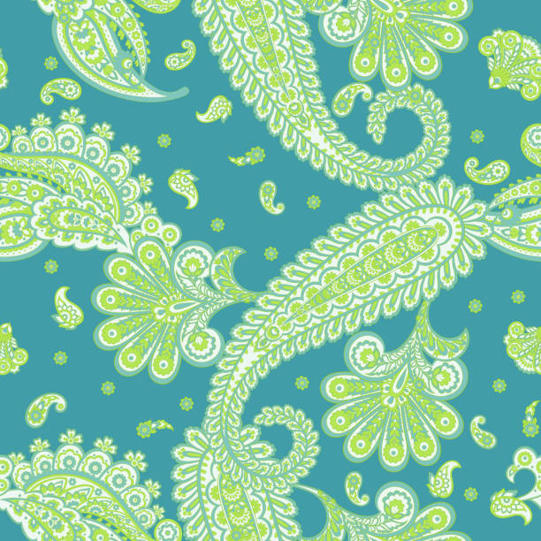 istock Paisley vector seamless pattern. Fantastic flower, leaves. Batik style painting. Vintage background 2155781018