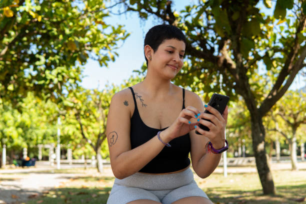 istock A young woman interacting with her phone 2155782414