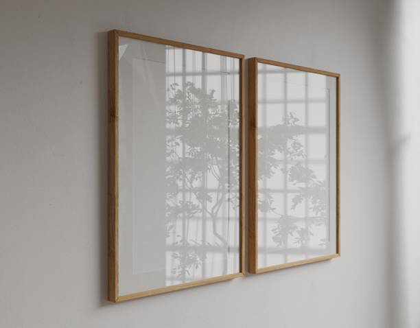 istock Frame mockup, A (ISO) ratio frame, poster on wall Mockup, mockup Poster in home interior, element horizontal frame 3D render 2155787604