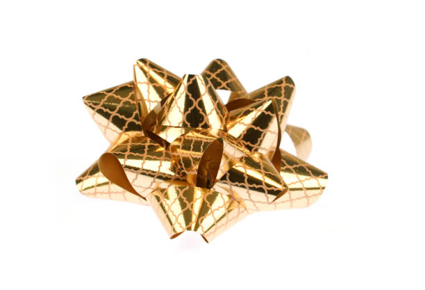 istock golden bows isolated on the white background 2155792000