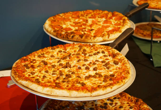 istock various pizza in the party for lunch 2155792617