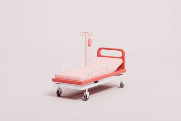 Beds in empty hospital ward