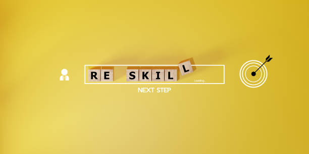 istock skills icon on wooden cube. Upskilling and personal development concept. Skill training, education, learning, ability. Upskilling, reskilling, 2155795398