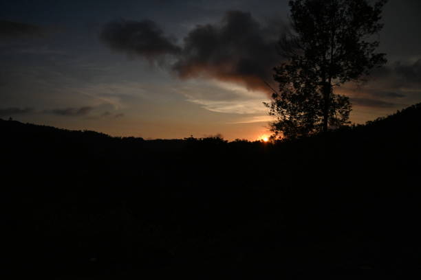 istock Silhouette in the morning before sunrise 2155796467