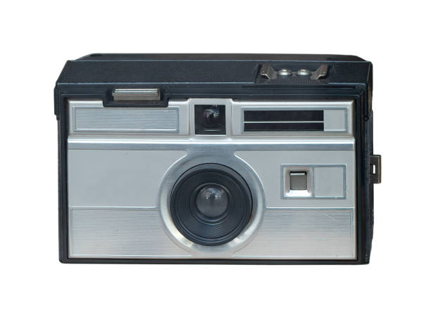 istock old analog  film camera on white, isolated 2155796624
