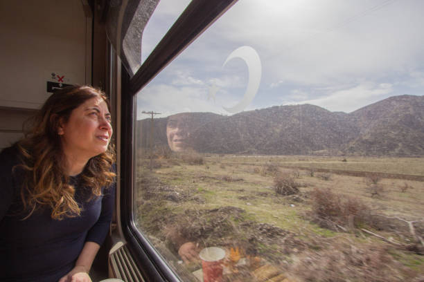 istock Woman traveling on the Eastern Express 2155798086