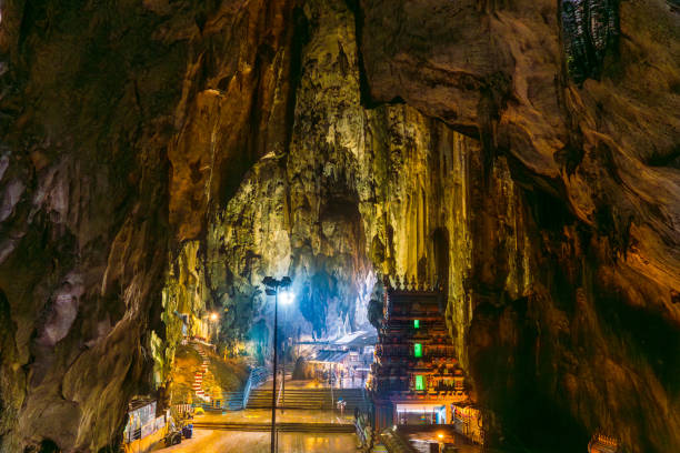 Kuala Lumpur, Malaysia - May 15, 2024 :  Sri Subramaniar Swamy Temple inside Batu Caves
