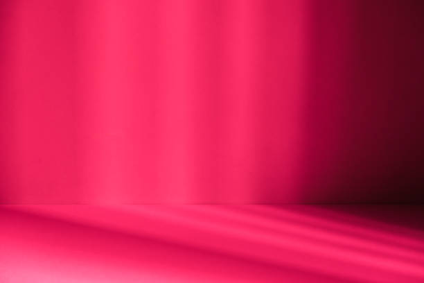 istock Wall interior background, studio and backdrops show products.with shadow from window color red . background for text insertion and presentation product 2155800966