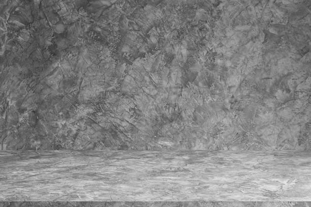 istock Wall empty studio interior background and backdrop of concrete cement wall in black and gray tones. Studio interior background and empty space Decorating ideas 2155801033