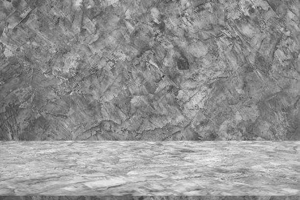 istock Wall empty studio interior background and backdrop of concrete cement wall in black and gray tones. Studio interior background and empty space Decorating ideas 2155801036