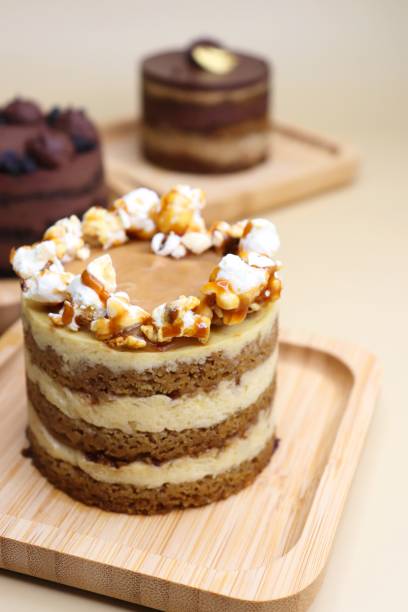 istock Assorted Seasonal mini cakes. Hazelnut, Opera, Salted Caramel, and Double Chocolate. Endless variety, easy serving, moist layers, rich frosting. A symphony of flavor in every bite. Bakery products. 2155804842