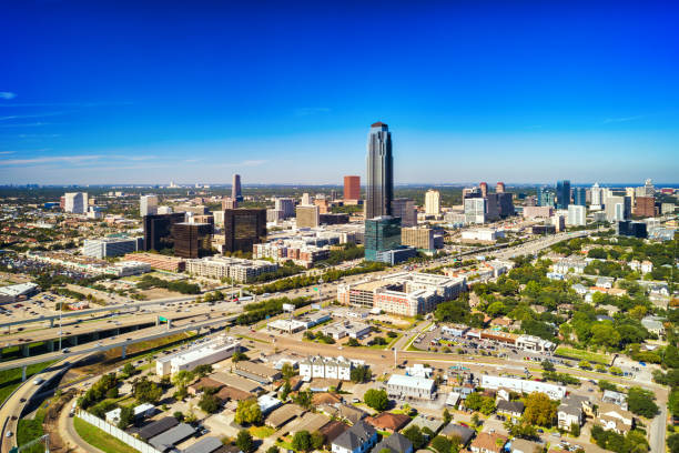 istock Uptown Houston Skyline Aerial View With Freeway 2155805157