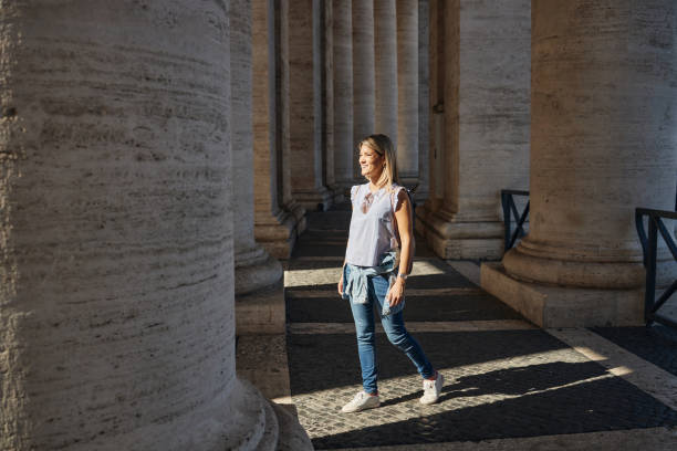istock Young female tourist exploring big city 2155805563