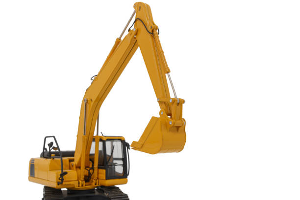 istock Excavator loader with Bucket lift up 2155807214