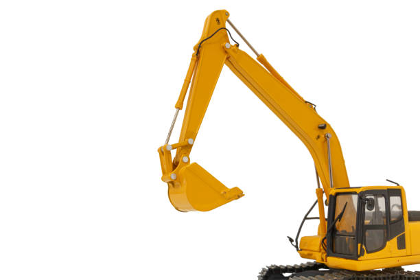 istock Excavator loader with Bucket lift up 2155807261
