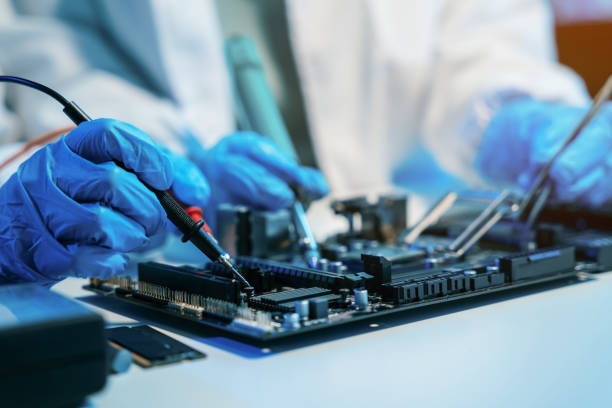 istock Repairing and upgrade mobile phone, electronic, computer hardware and technology concept. 2155812016