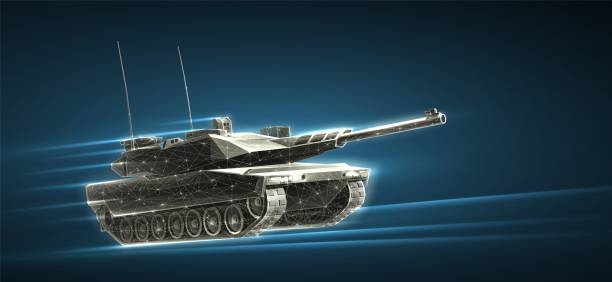 istock Swift tank attack on the battlefield. Armored vehicle,Troops invasion 2155812737