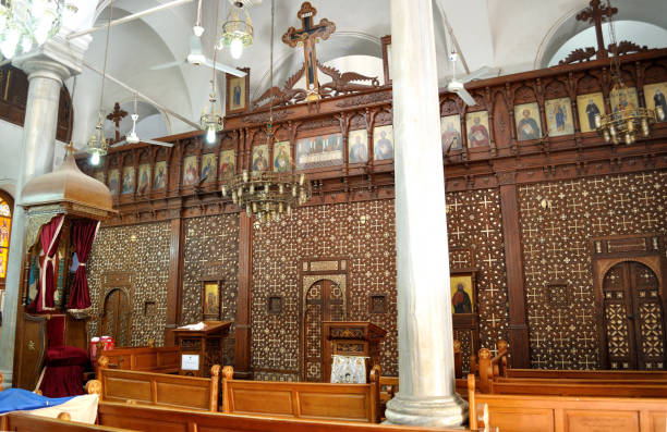istock Virgin Mary and St. Abbanoub church, sammanud, Egypt 2155814131