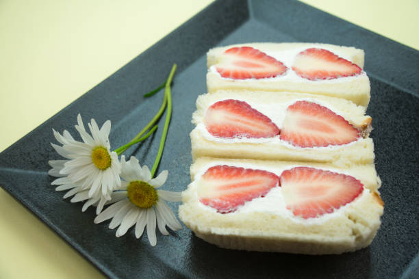 istock Strawberry sandwiches with a cross section visible 2155816137