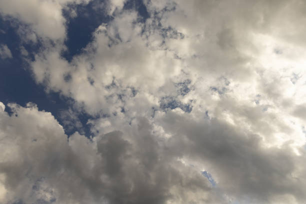 cloudy weather sky with clouds of white and gray, beautiful cloudy sky in spring