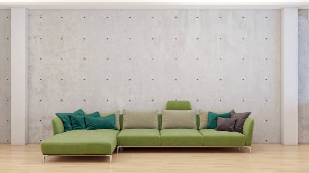 istock Large luxury modern bright interiors Living room mockup illustration 3D rendering image 2155824857