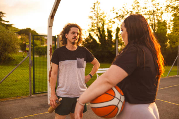 istock A little break before we continue this basketball match 2155827436