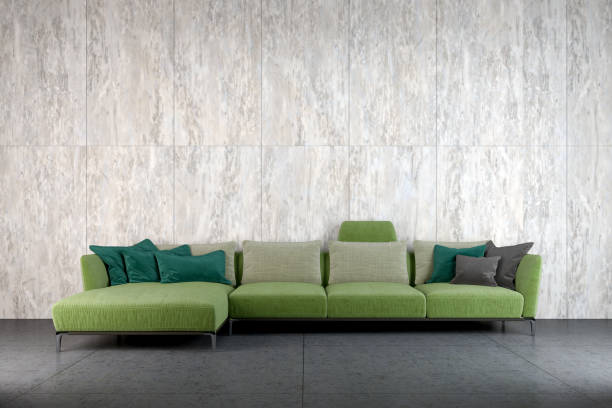 istock Large luxury modern bright interiors Living room mockup illustration 3D rendering image 2155828192