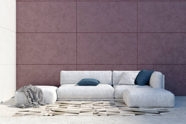 istock Large luxury modern bright interiors Living room mockup illustration 3D rendering image 2155829041