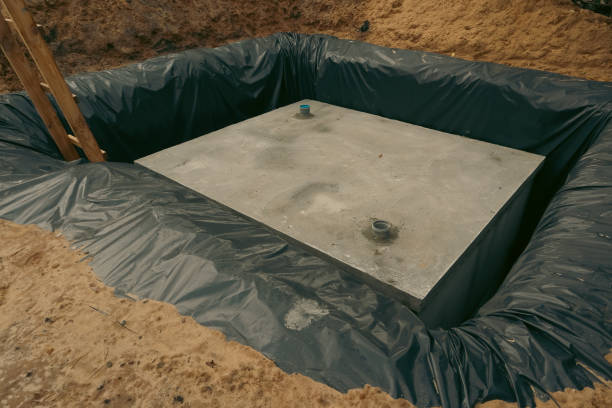 istock We are building an underground concrete shelter. Building New Concrete Storage Cellar. 2155830610